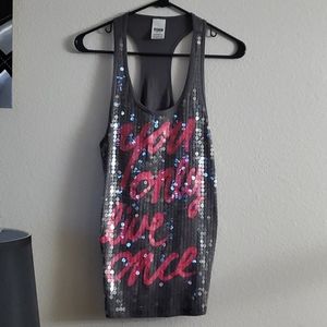 Cute racerback YOLO tank